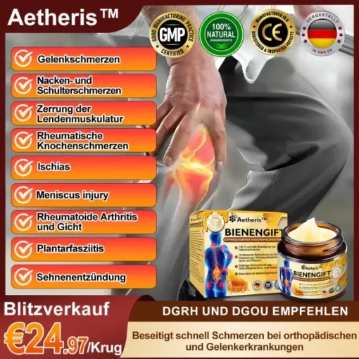 Aetheris™ Bienengift Sofortige Ultra Starke Schmerztherapie-Creme