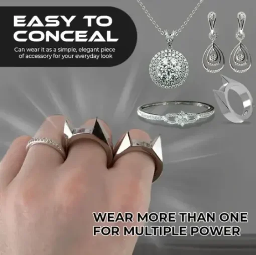 Electric-shock Self-defense Power Ring